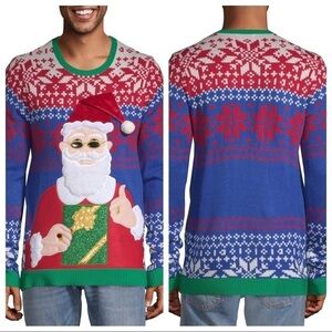 Holiday Time Santa 'ugly' Christmas sweater